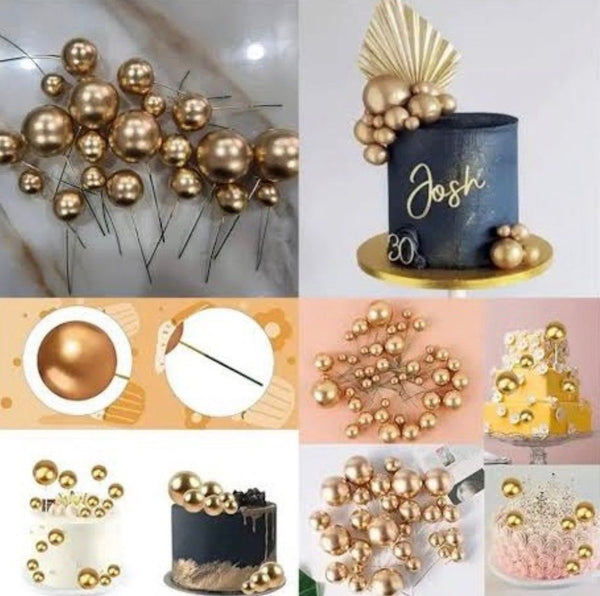 Imported Golden Faux Balls (20pcs pack)